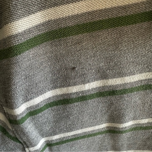 Arizona Jeans Co men’s polo gray green stripe large Y2K vintage - Picture 3 of 9